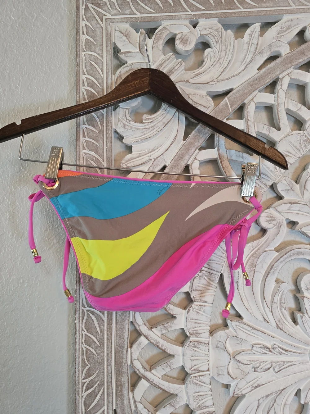 Trina Turk Women's Pop Wave Side Tie Bikini Bottom 2